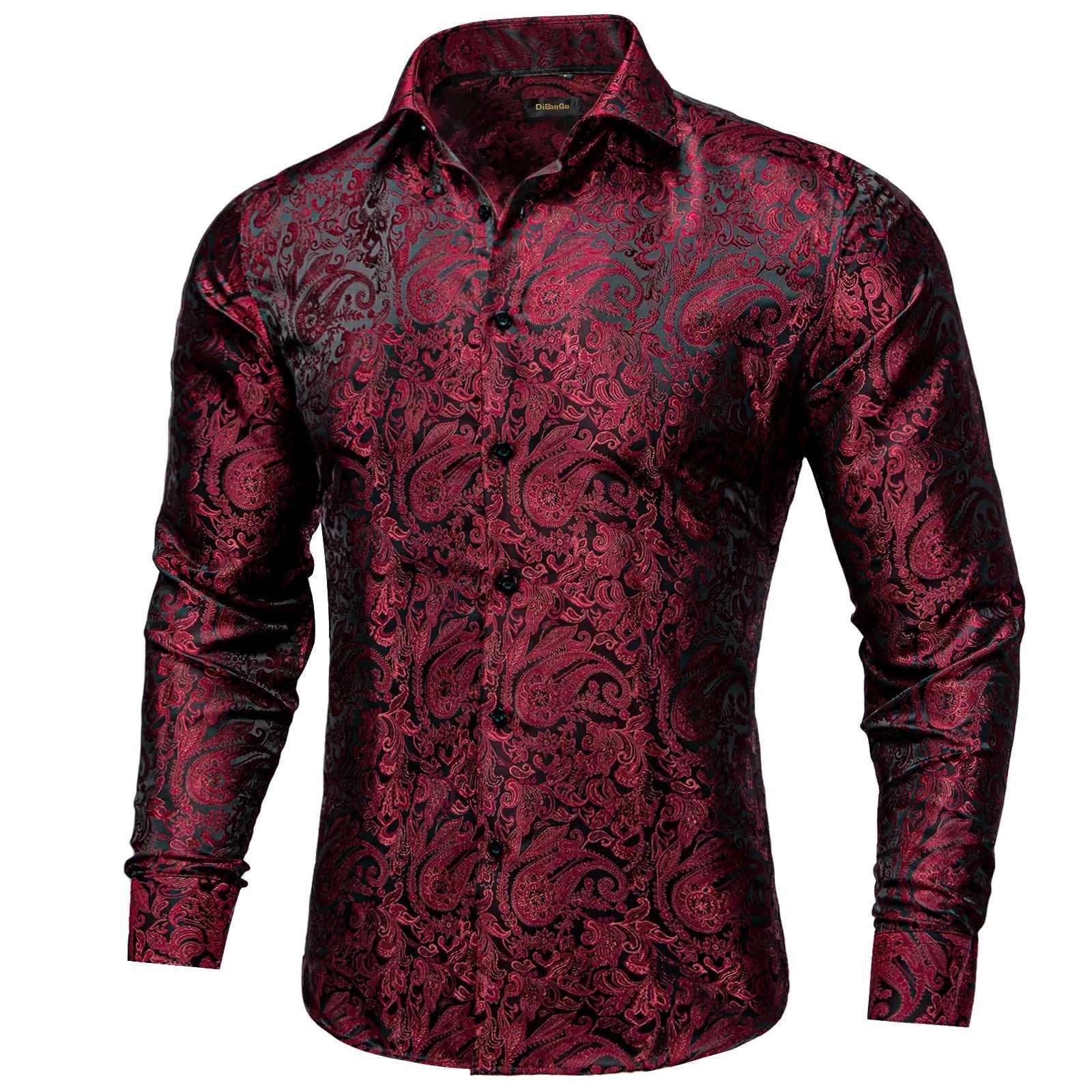 Men's Long Sleeve Silk Shirt - Alartis