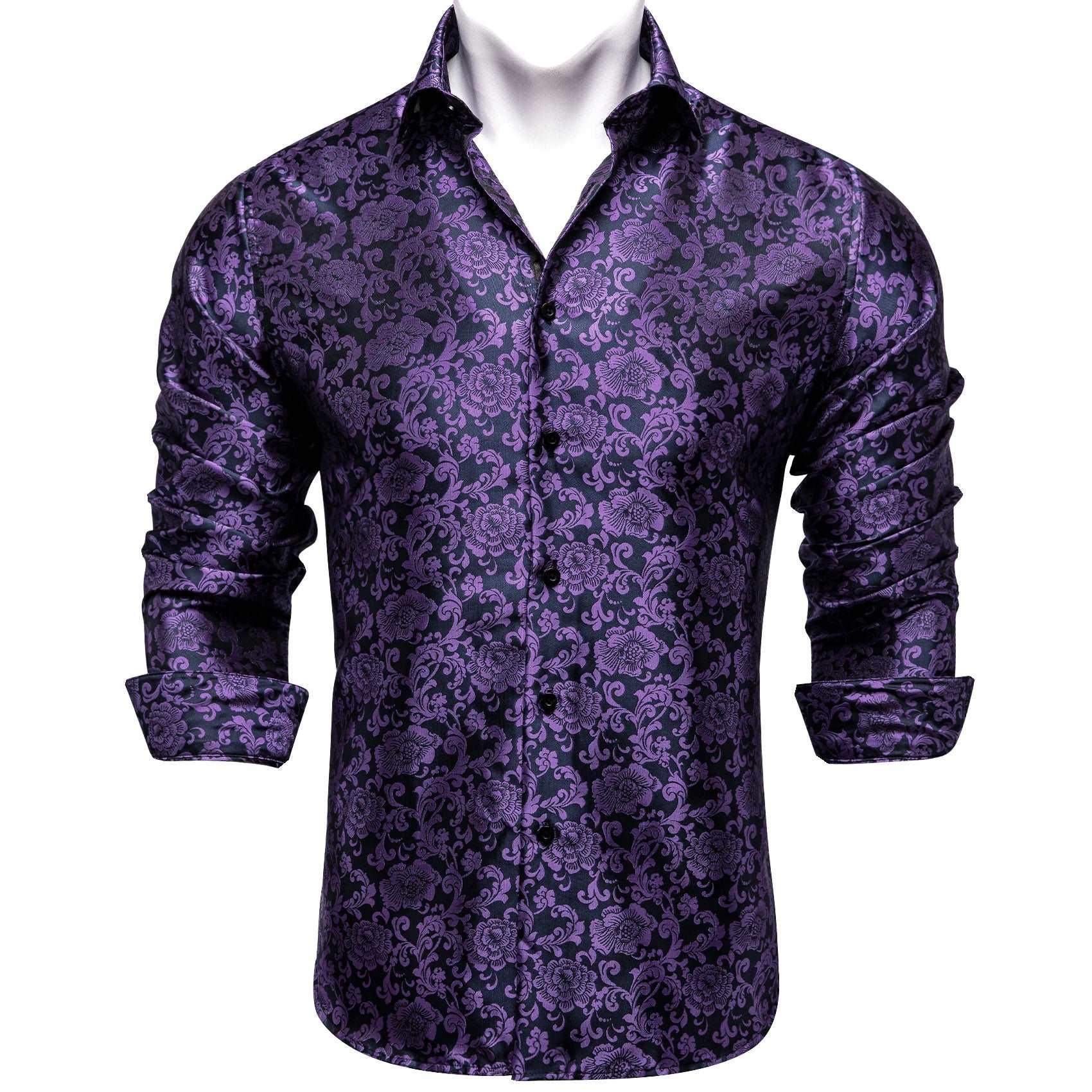 Men's Long Sleeve Silk Shirt - Alartis