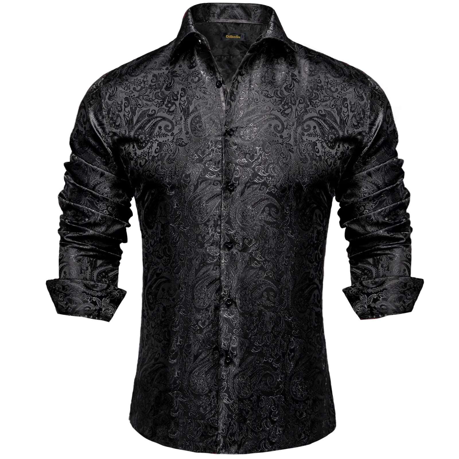 Men's Long Sleeve Silk Shirt - Alartis