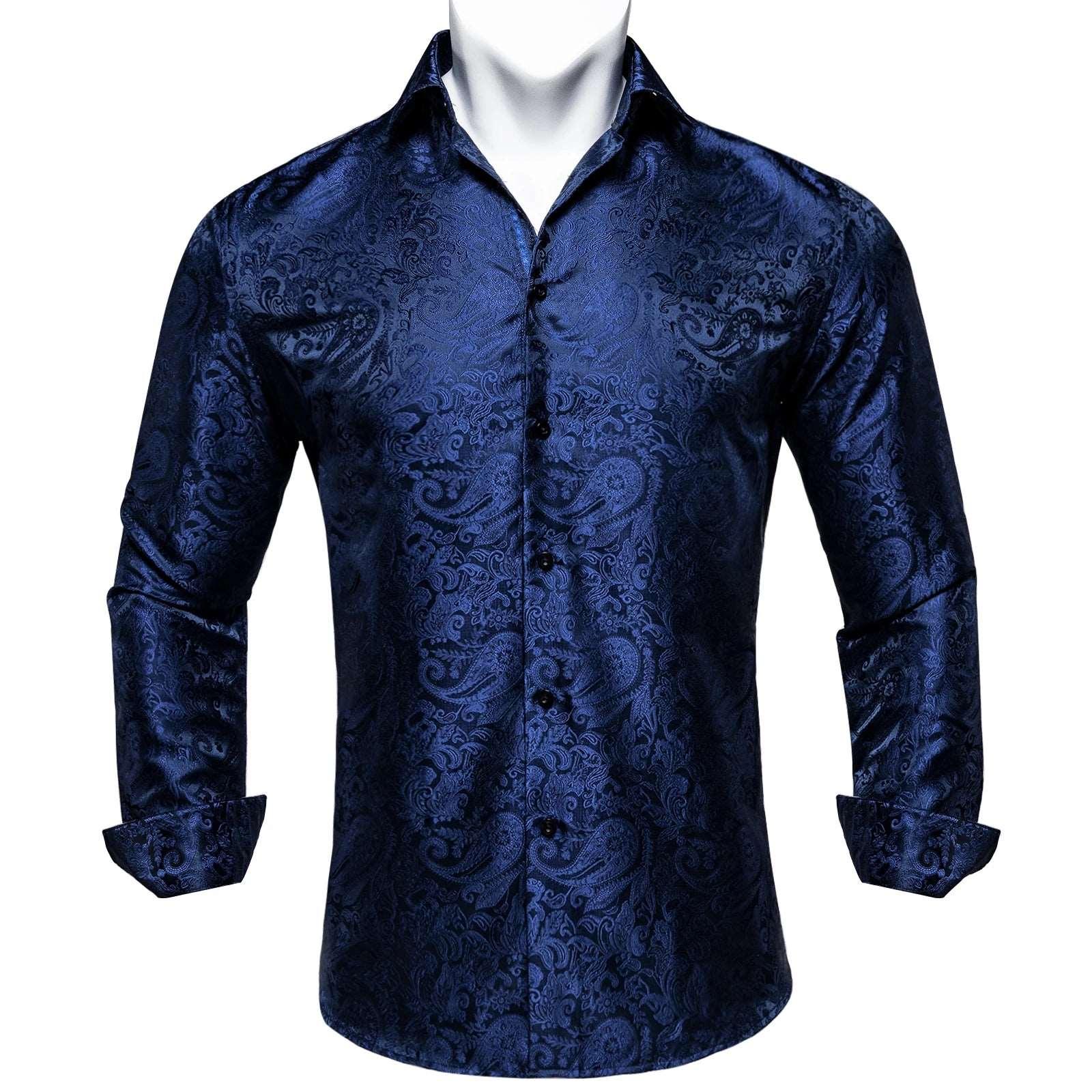 Men's Long Sleeve Silk Shirt - Alartis