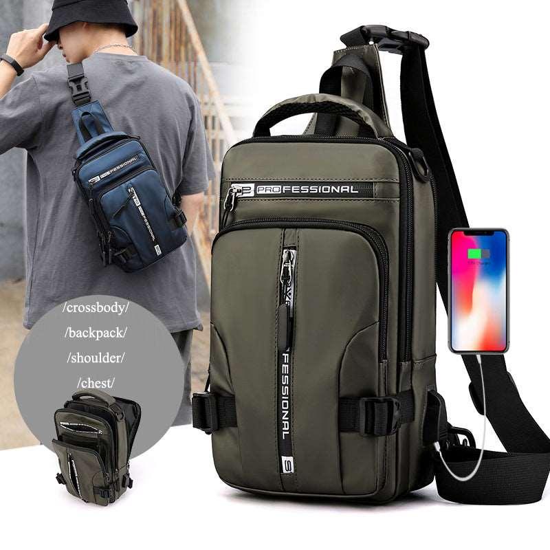 Men's Multifunctional Backpack Shoulder Chest Bag - Alartis