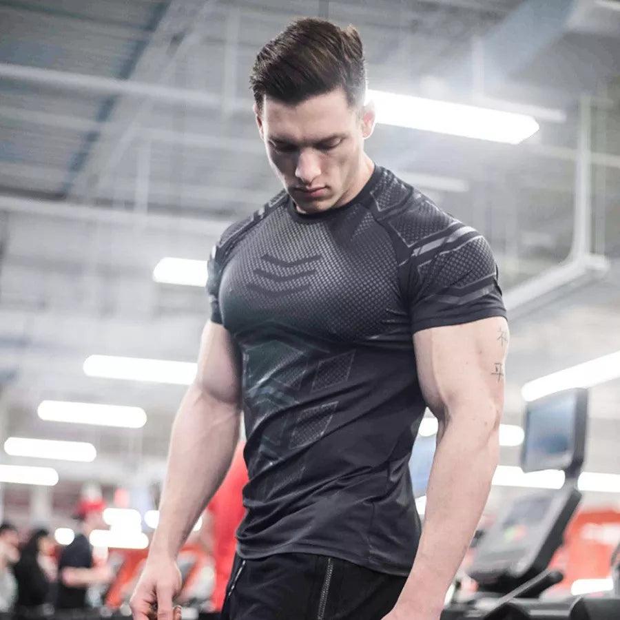 Men's Quick Dry T-shirt For Running Fitness Bodybuilding - Alartis