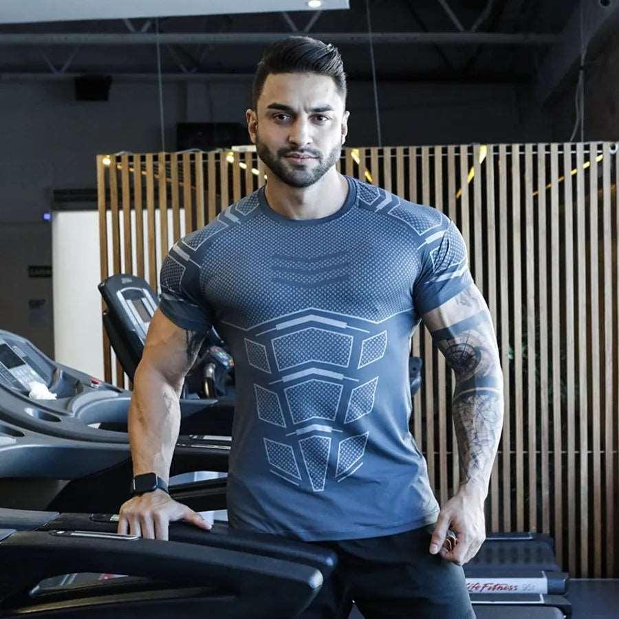 Men's Quick Dry T-shirt For Running Fitness Bodybuilding - Alartis