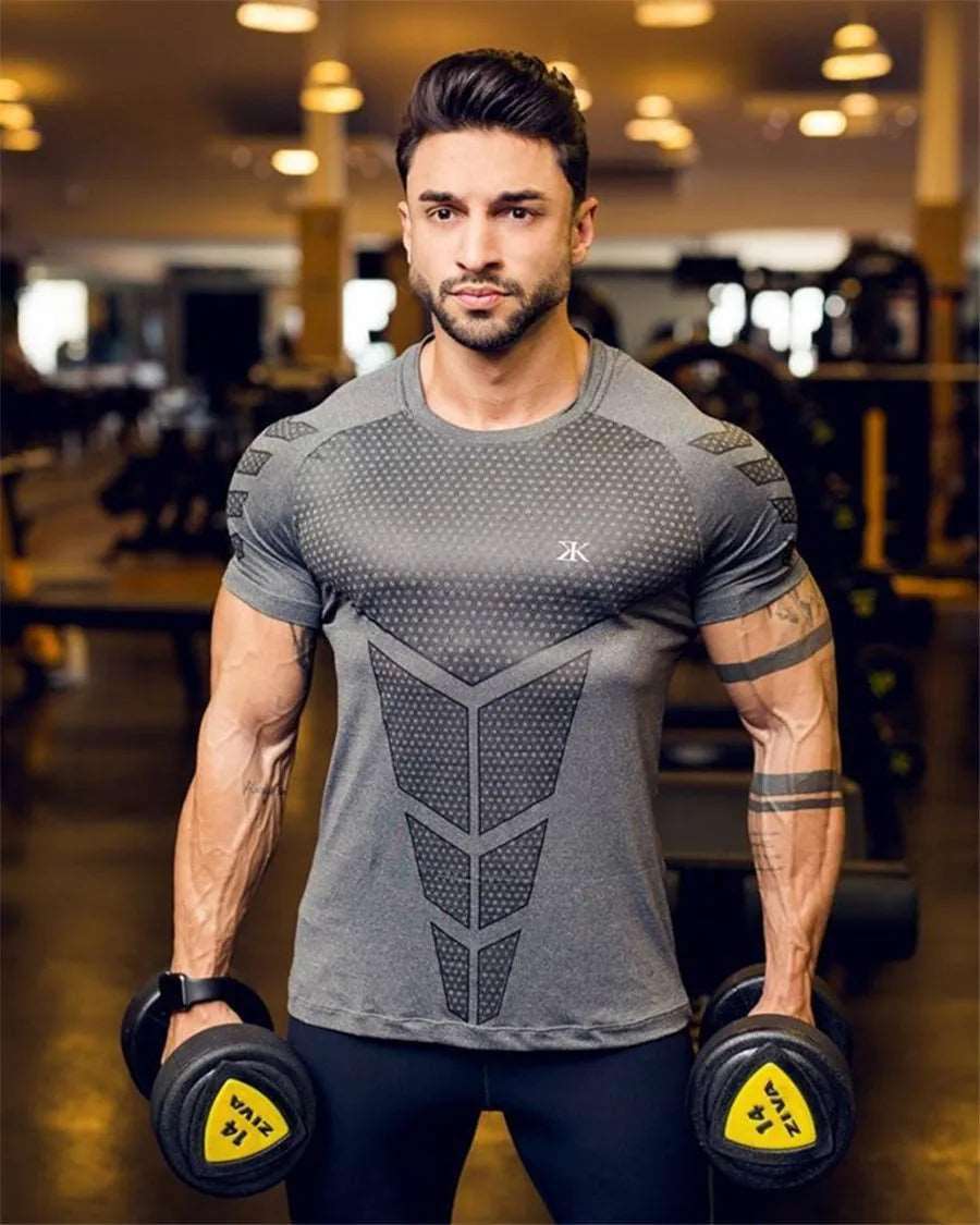 Men's Quick Dry T-shirt For Running Fitness Bodybuilding - Alartis