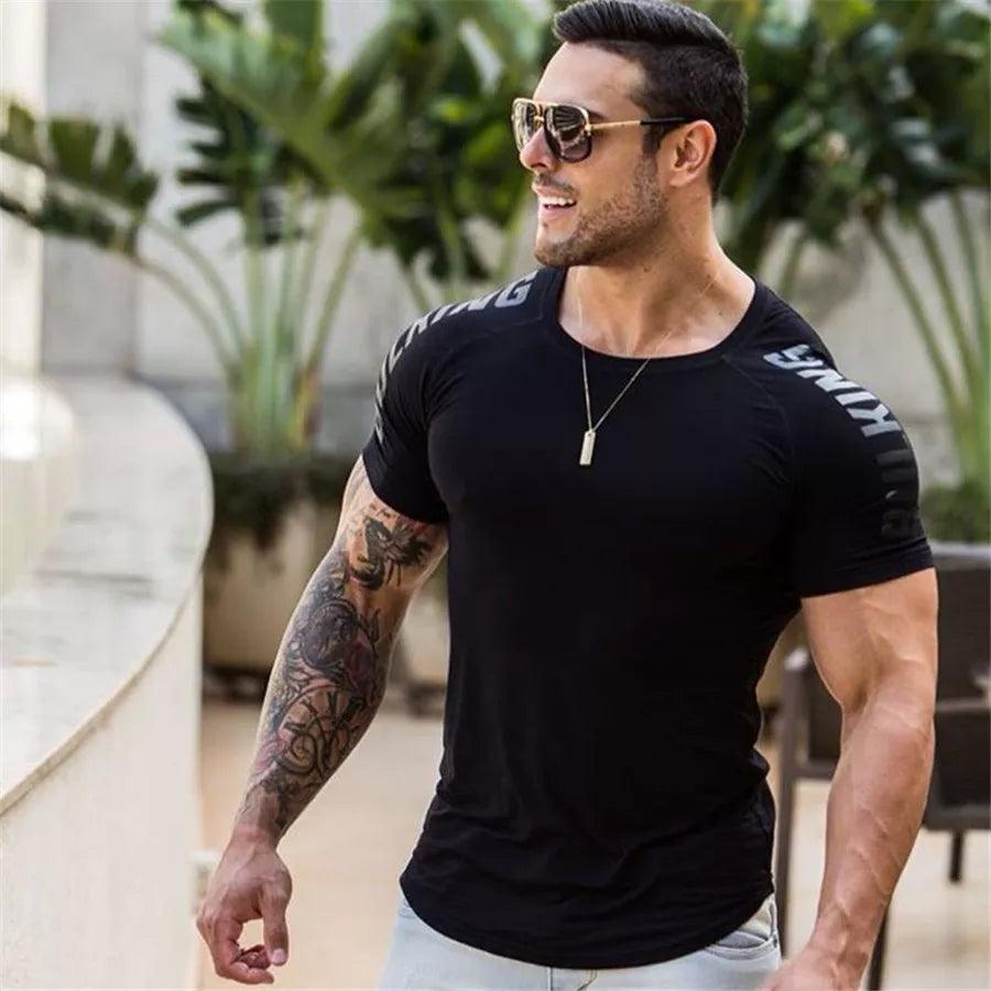 Men's Quick Dry T-shirt For Running Fitness Bodybuilding - Alartis