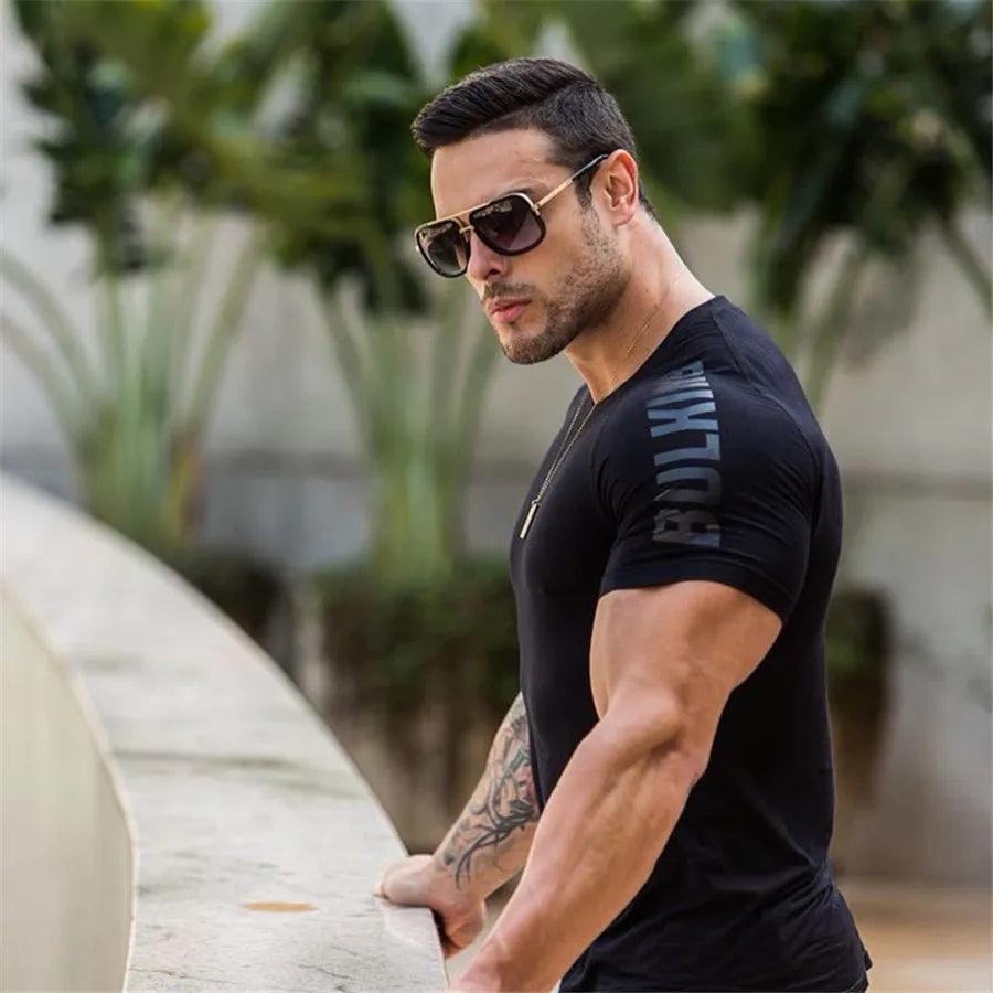 Men's Quick Dry T-shirt For Running Fitness Bodybuilding - Alartis