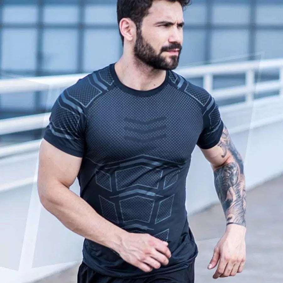 Men's Quick Dry T-shirt For Running Fitness Bodybuilding - Alartis