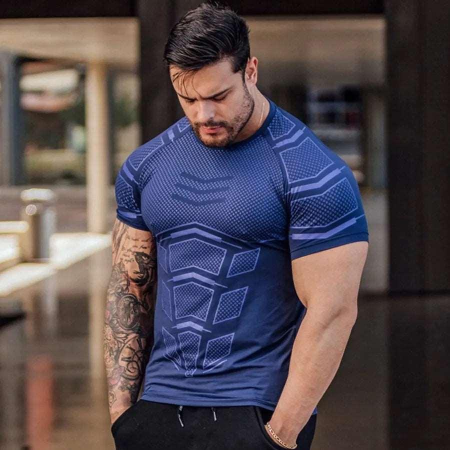 Men's Quick Dry T-shirt For Running Fitness Bodybuilding - Alartis