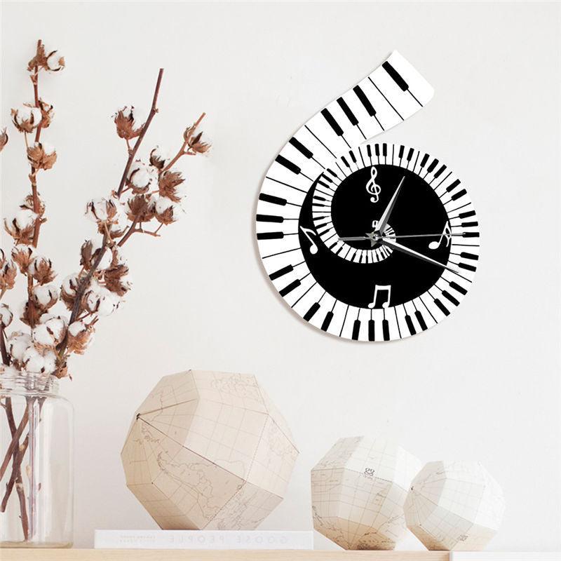 Musical Notes Piano Wall Decoration Clock - Alartis