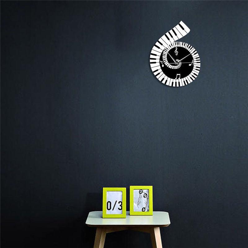 Musical Notes Piano Wall Decoration Clock - Alartis