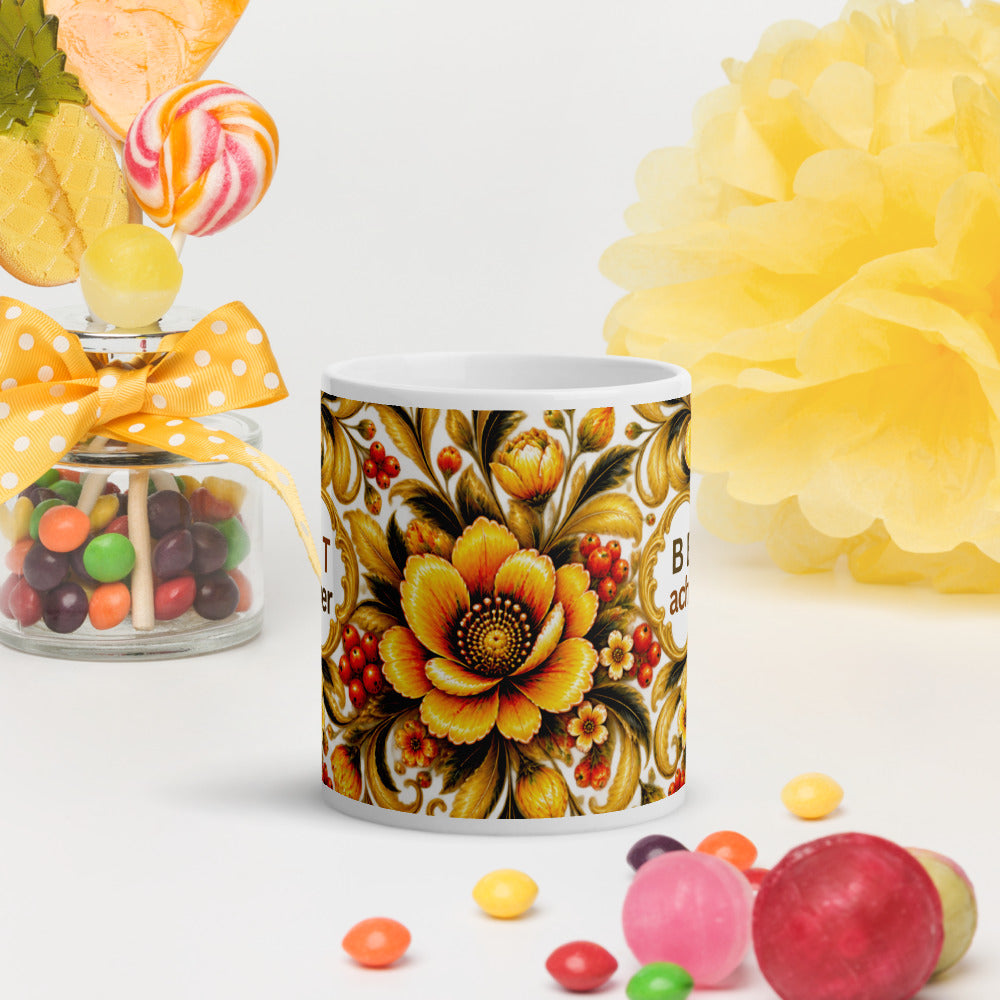 Best Achiever Mug | Yellow Motivational Designer Cup