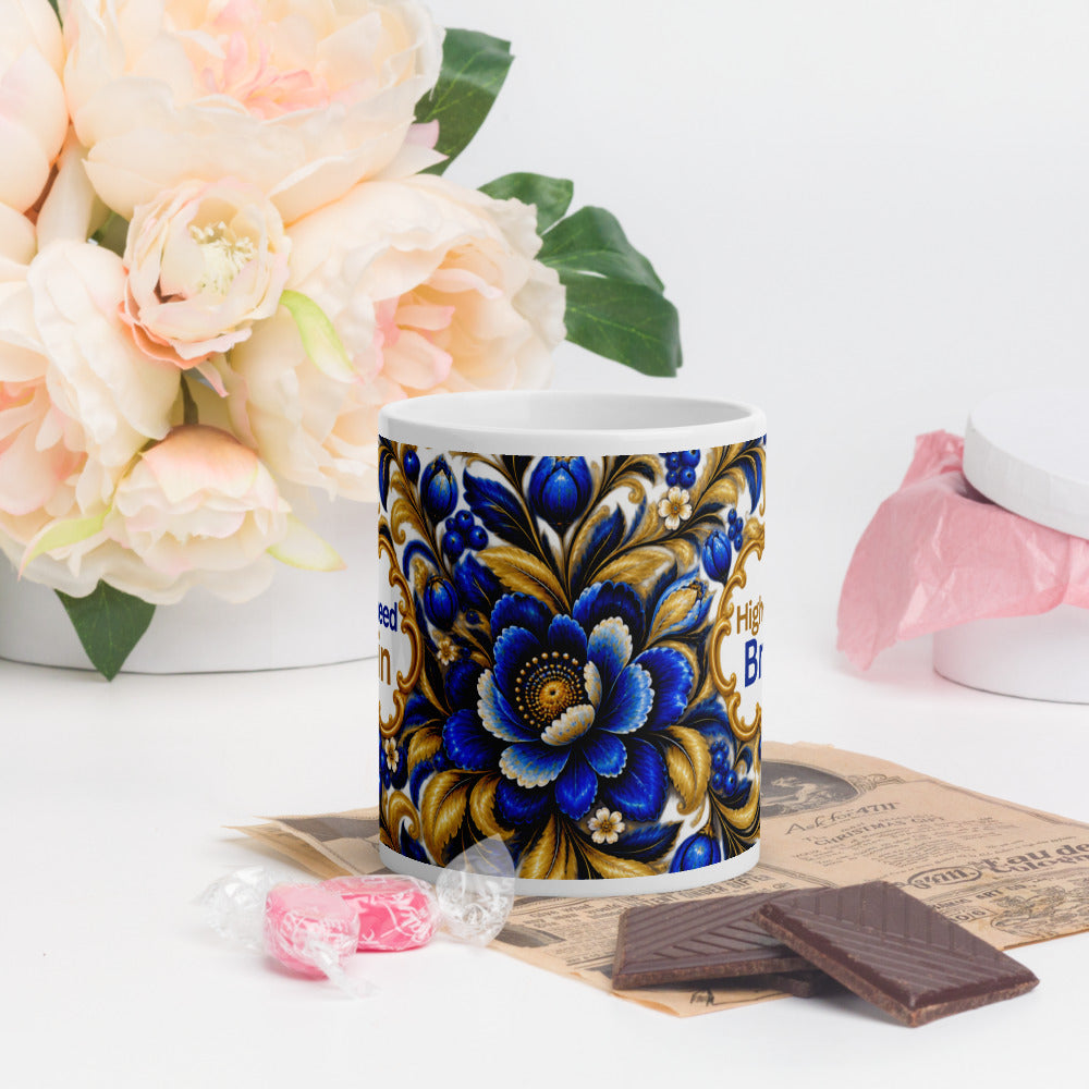High-Speed Brain Mug | Blue Designer Cup for Quick Thinkers