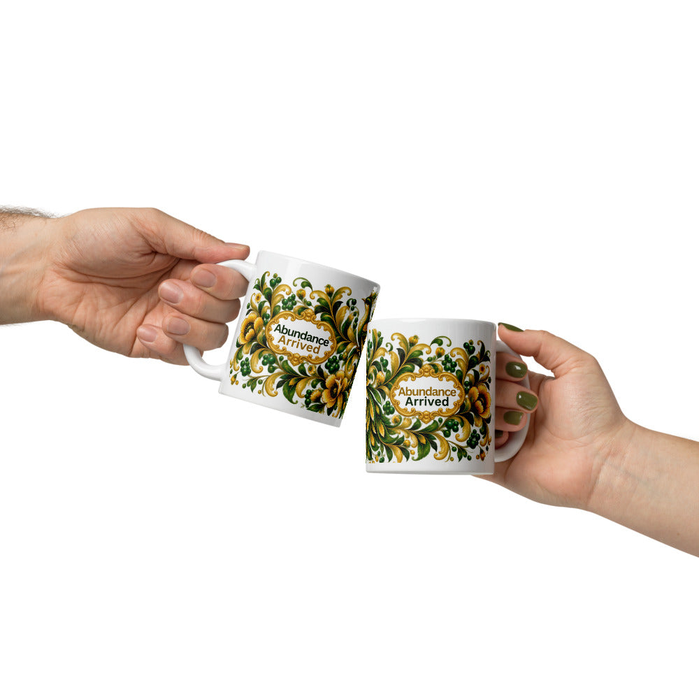 Abundance Arrived Mug | Designer Prosperity Cup