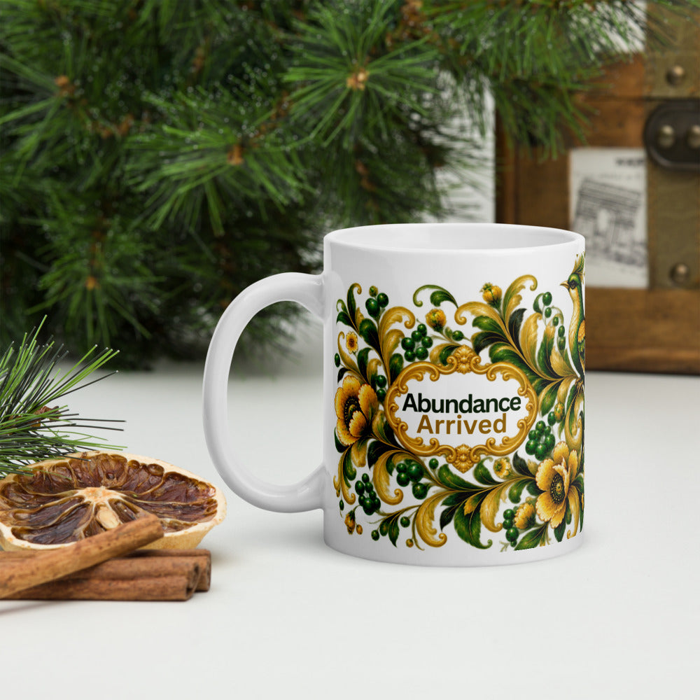 Abundance Arrived Mug | Designer Prosperity Cup
