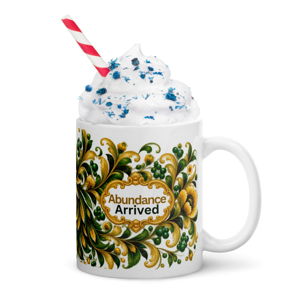 Abundance Arrived Mug | Designer Prosperity Cup