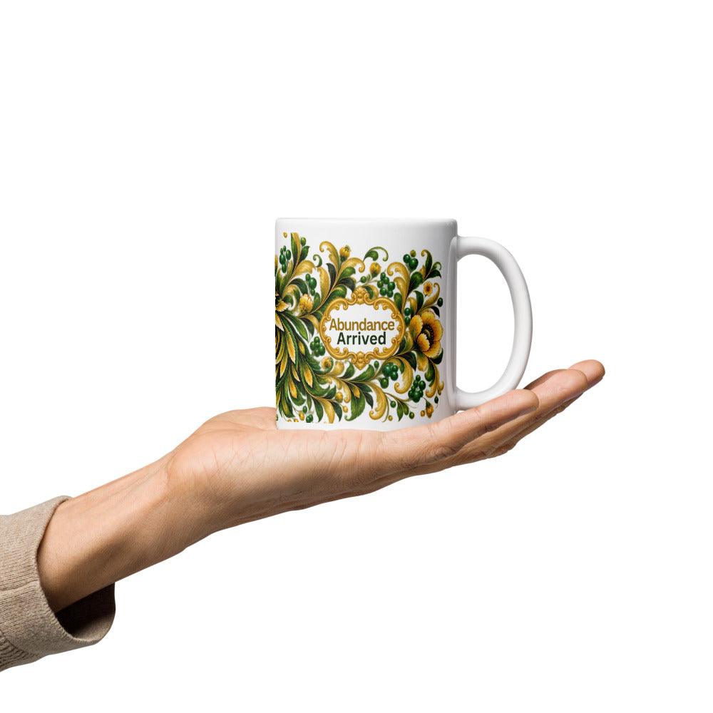 Abundance Arrived Mug | Designer Prosperity Cup
