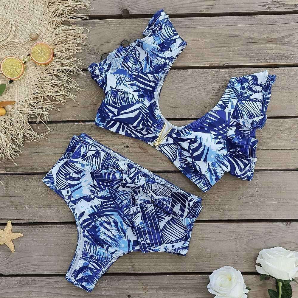 Women's 3 Piece Ruffled Bikini Set - Alartis