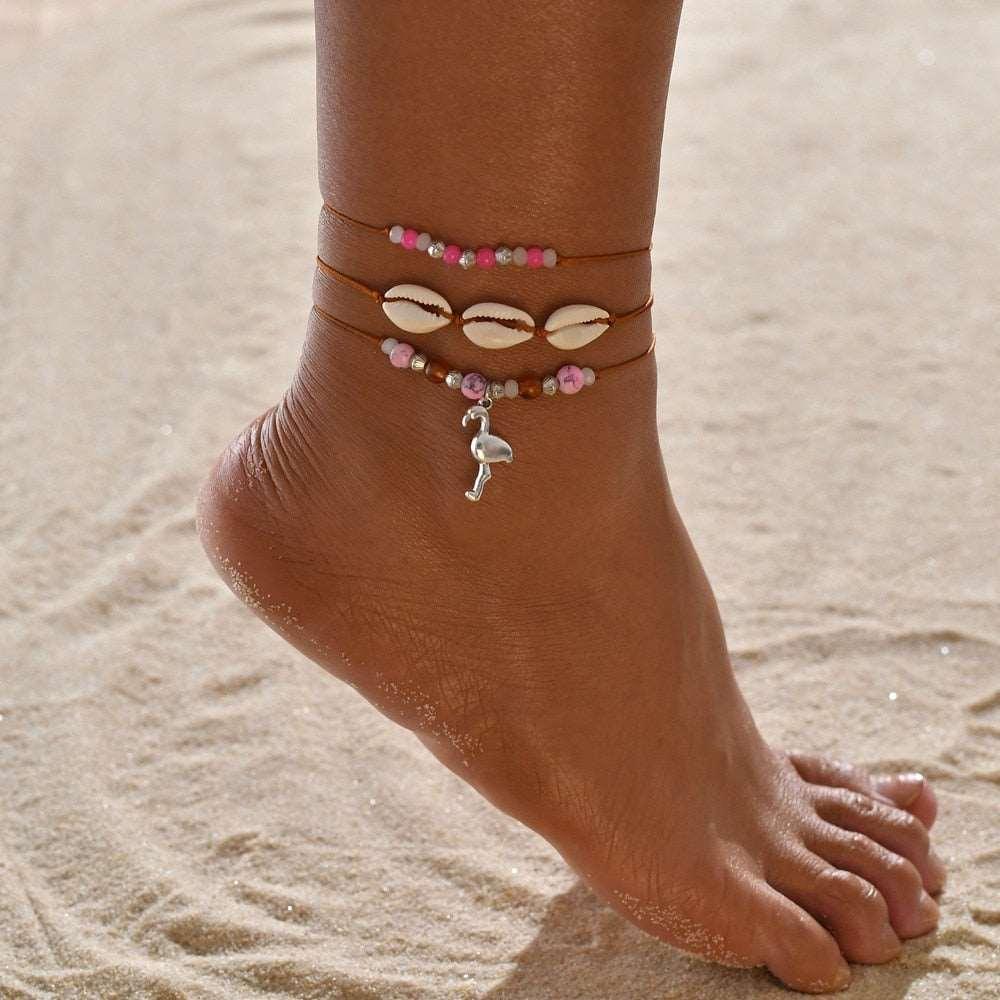 Women's Bohemian Shell Heart Anklets - Alartis