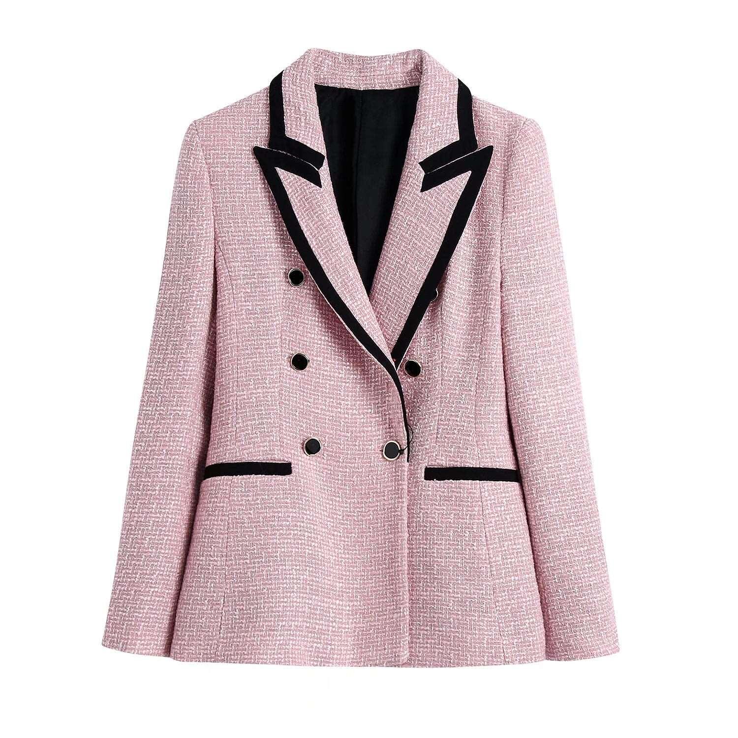 Women's Double-Breasted Vintage Chic Blazer Coat - Alartis