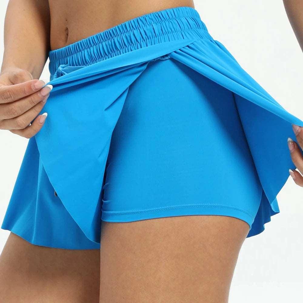 Women's Elastic Workout Yoga Jogging Hiking Shorts - Alartis