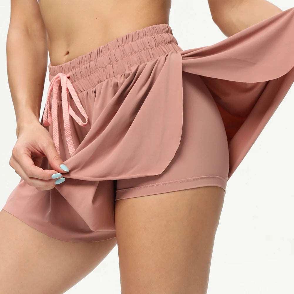 Women's Elastic Workout Yoga Jogging Hiking Shorts - Alartis