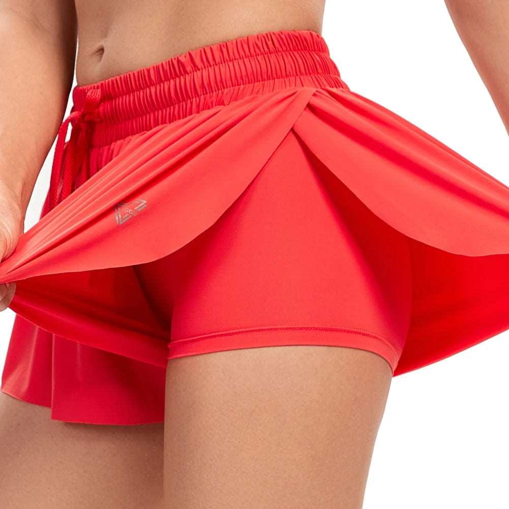 Women's Elastic Workout Yoga Jogging Hiking Shorts - Alartis