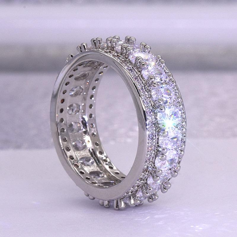 Women's Handmade Inlay Crystal Zircon Ring - Alartis