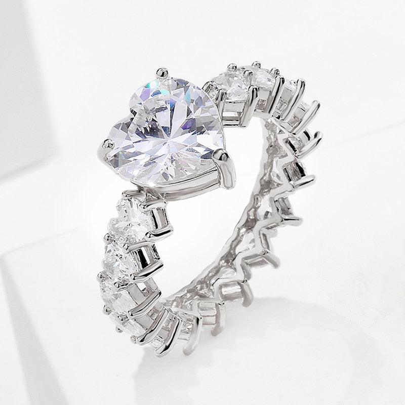 Women's Handmade Inlay Crystal Zircon Ring - Alartis