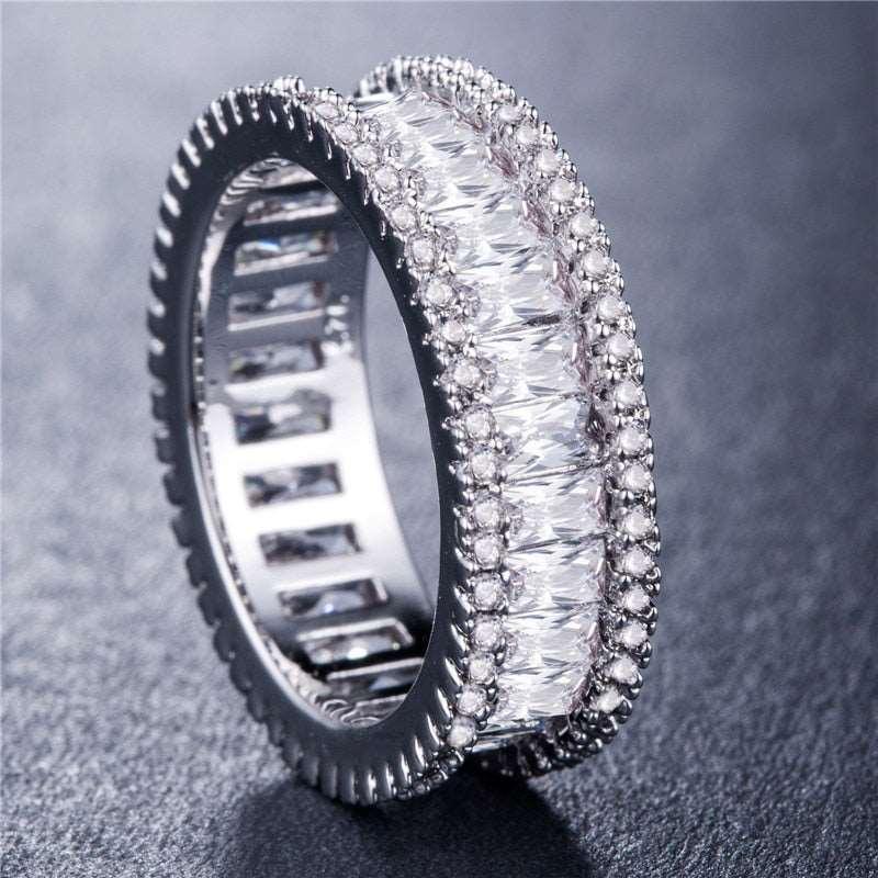 Women's Handmade Inlay Crystal Zircon Ring - Alartis