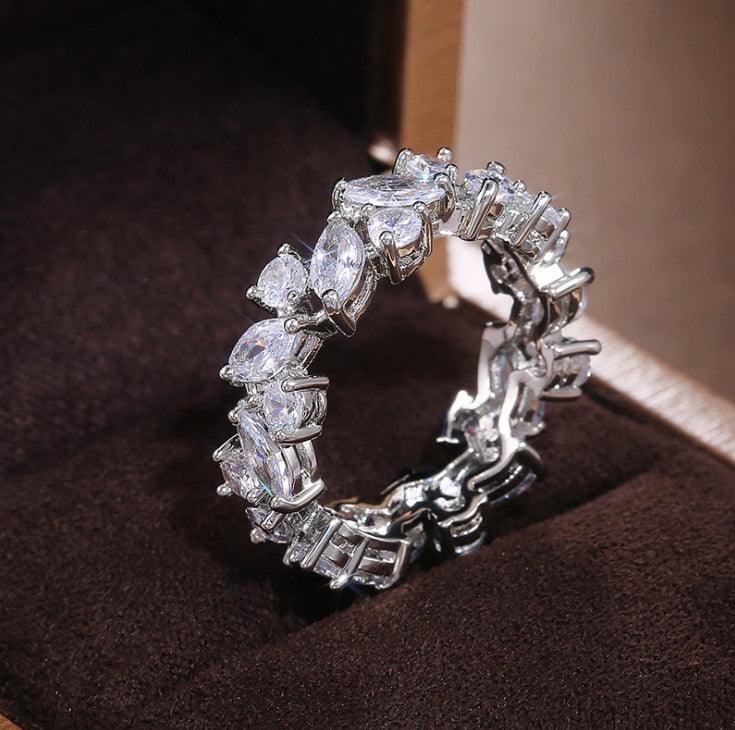 Women's Handmade Inlay Crystal Zircon Ring - Alartis