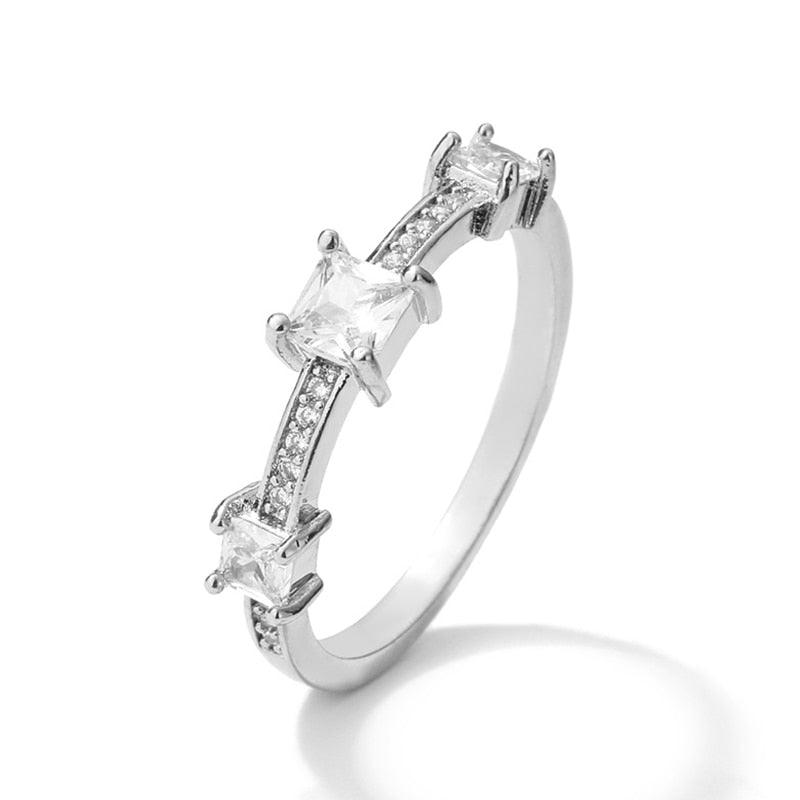 Women's Handmade Inlay Crystal Zircon Ring - Alartis