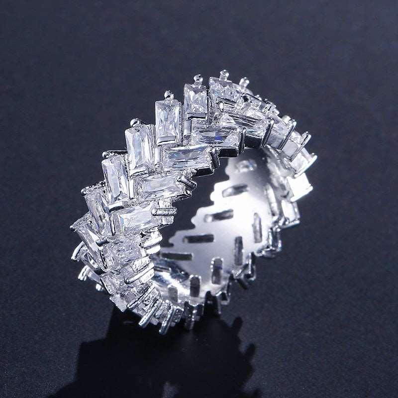 Women's Handmade Inlay Crystal Zircon Ring - Alartis