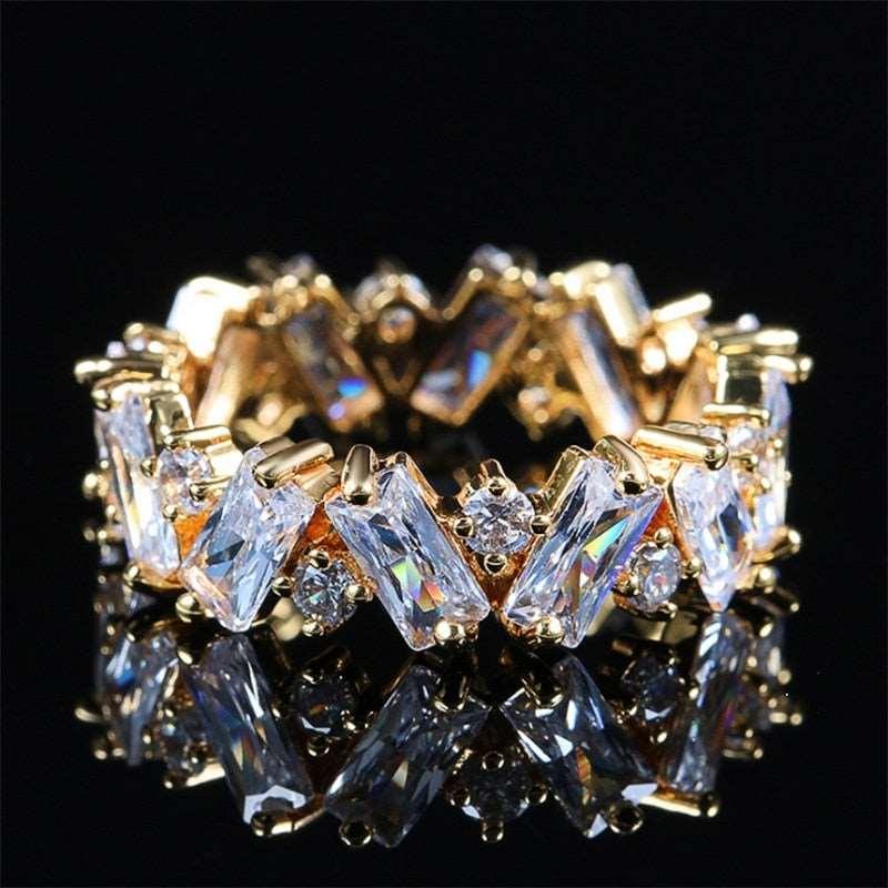 Women's Handmade Inlay Crystal Zircon Ring - Alartis