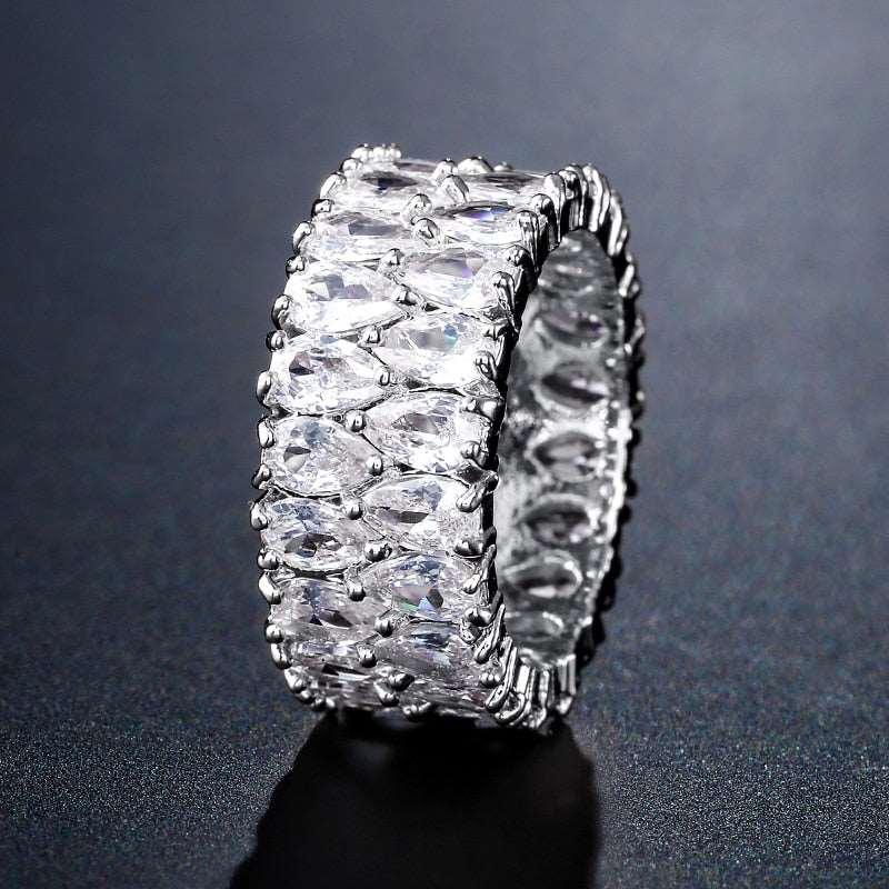 Women's Handmade Inlay Crystal Zircon Ring - Alartis