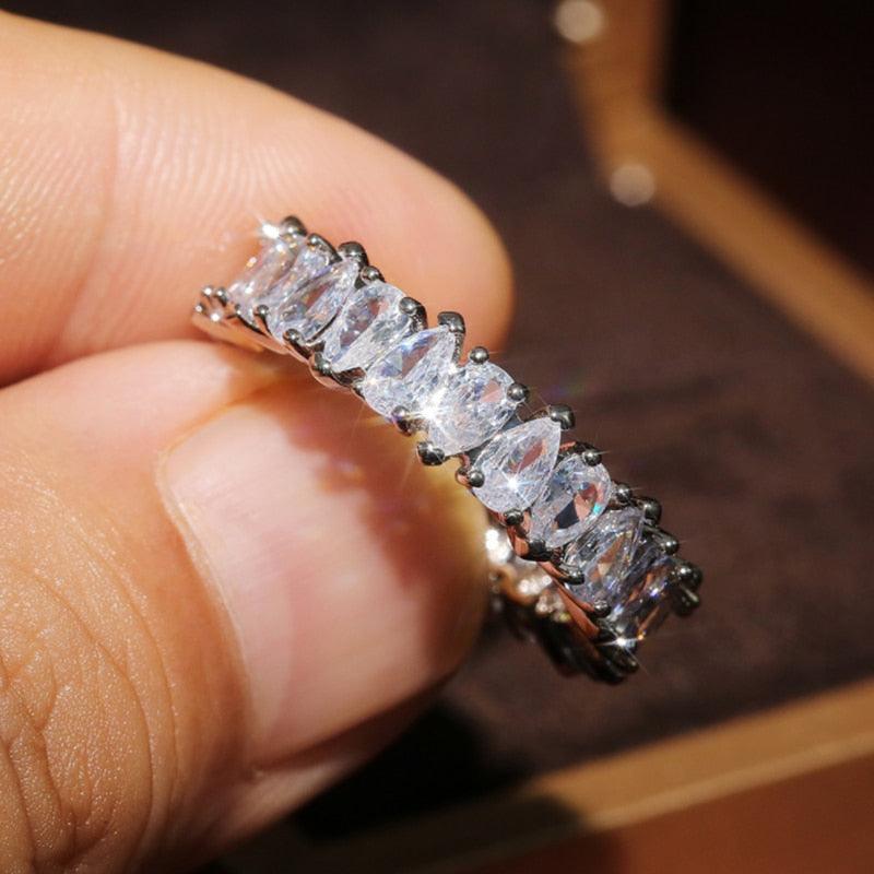 Women's Handmade Inlay Crystal Zircon Ring - Alartis