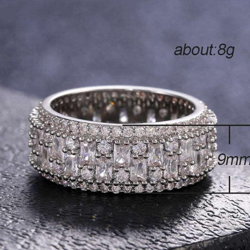 Women's Handmade Inlay Crystal Zircon Ring - Alartis