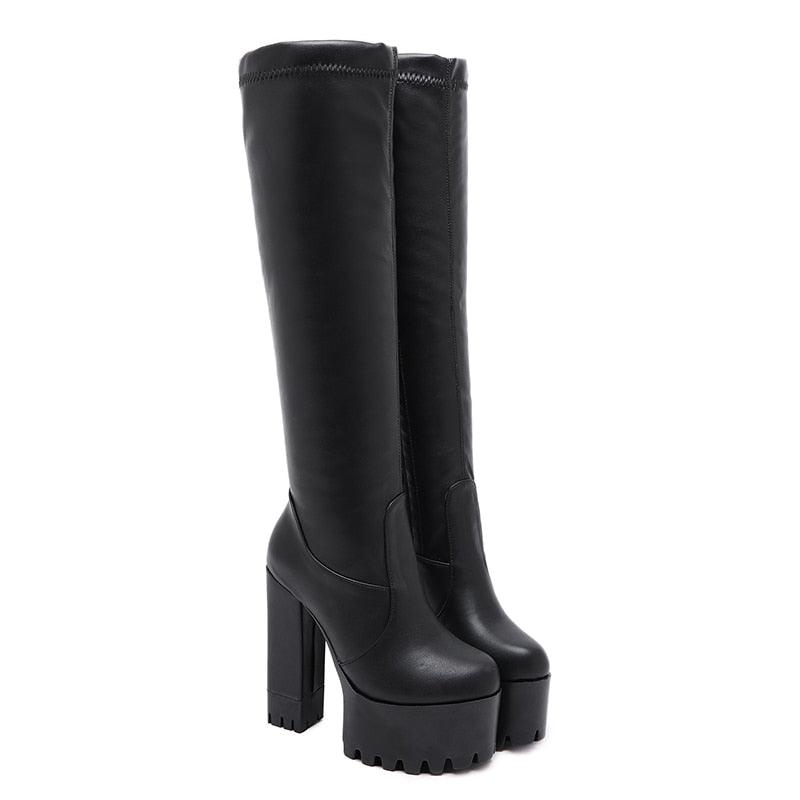 Women's Knee-high Elastic Boots - Alartis