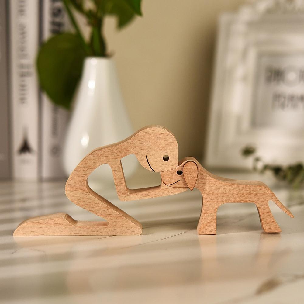 Wood Craft Figurine, Desktop Ornament Decoration Gift - Alartis