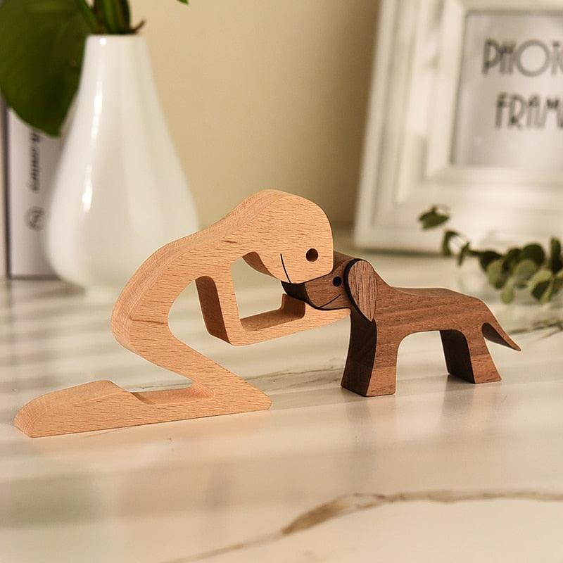 Wood Craft Figurine, Desktop Ornament Decoration Gift - Alartis