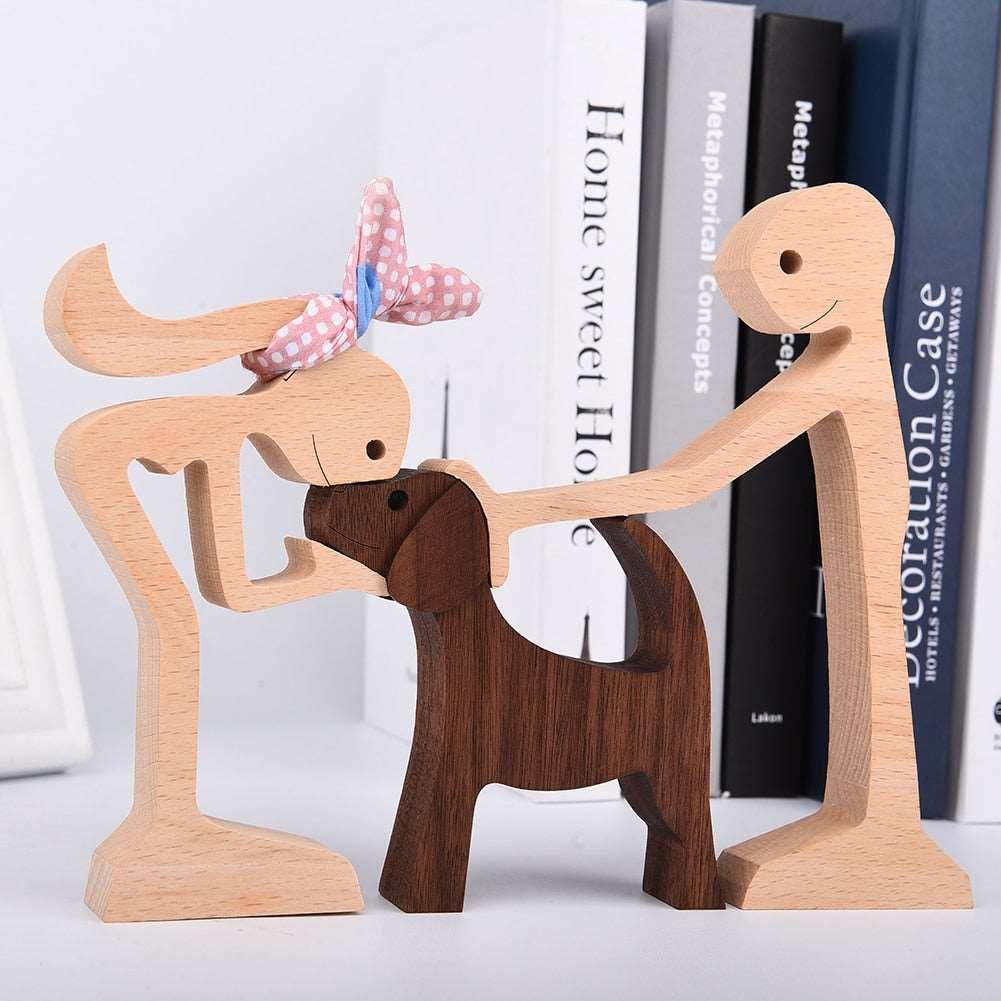 Wood Craft Figurine, Desktop Ornament Decoration Gift - Alartis