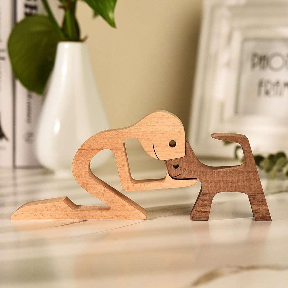 Wood Craft Figurine, Desktop Ornament Decoration Gift - Alartis