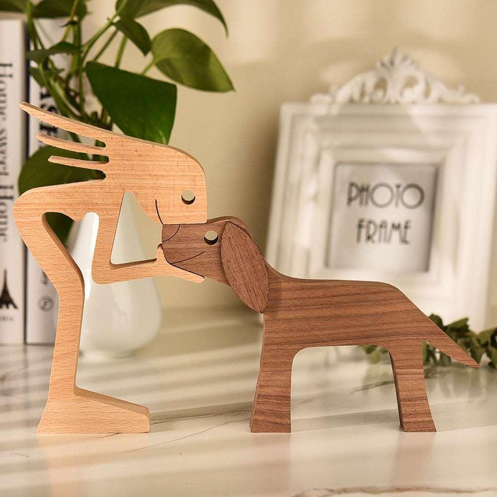 Wood Craft Figurine, Desktop Ornament Decoration Gift - Alartis