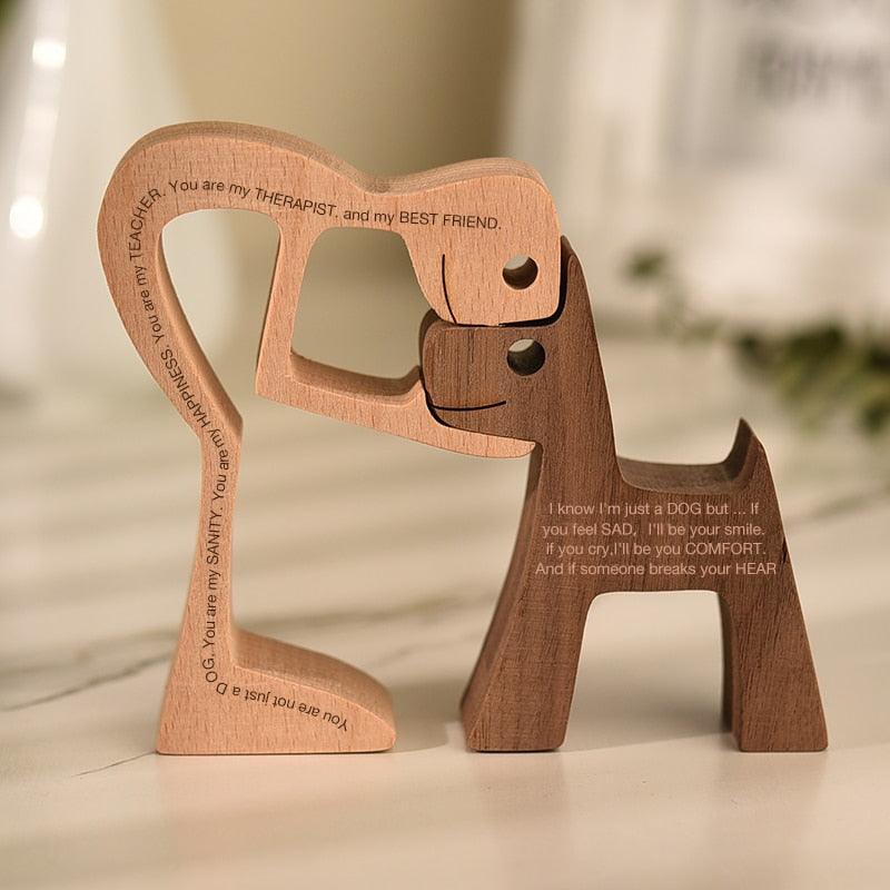 Wood Craft Figurine, Desktop Ornament Decoration Gift - Alartis