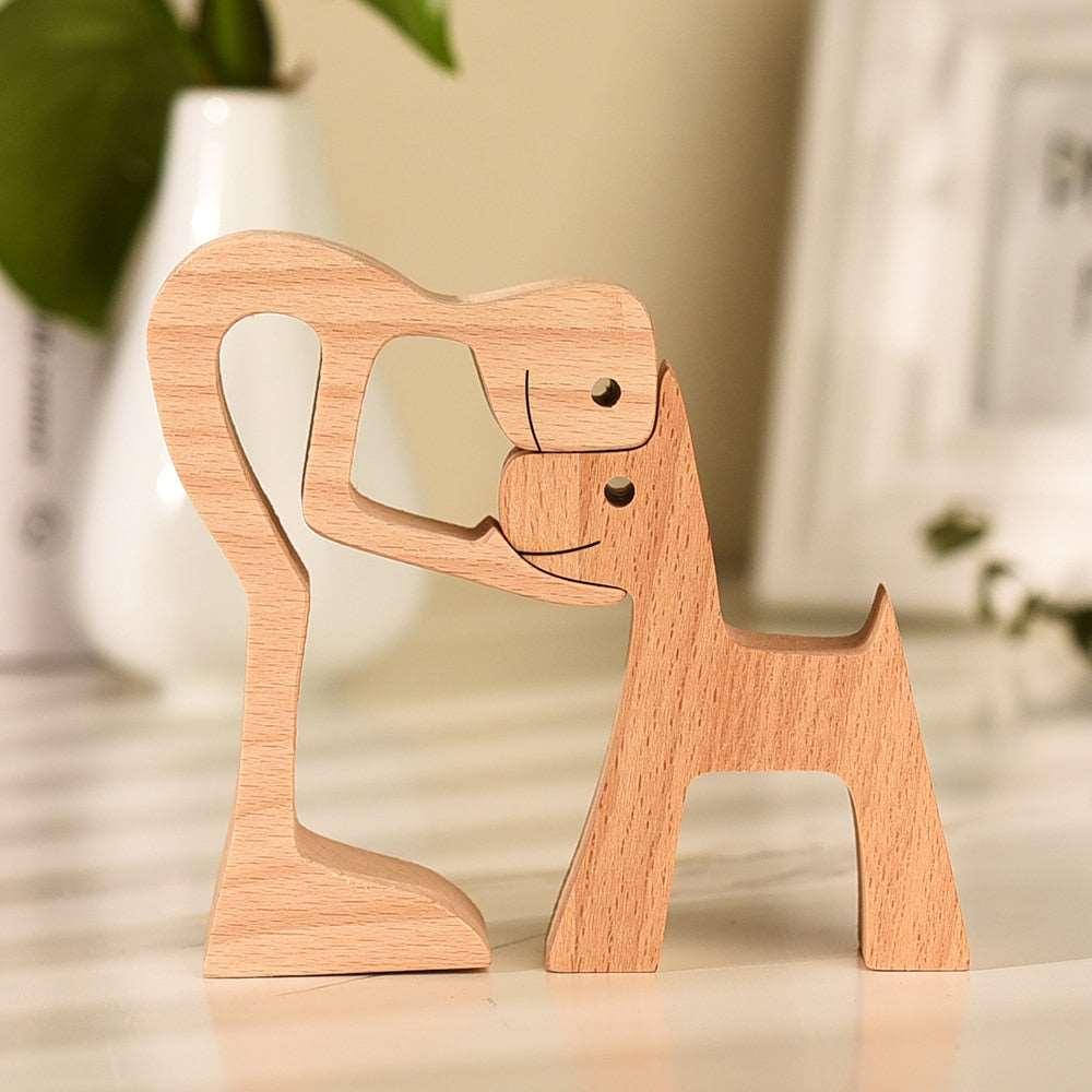 Wood Craft Figurine, Desktop Ornament Decoration Gift - Alartis