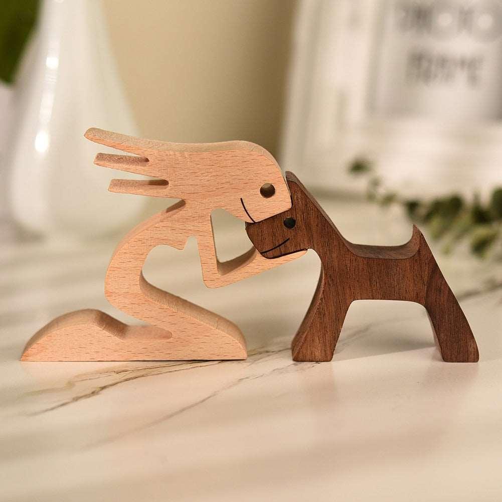 Wood Craft Figurine, Desktop Ornament Decoration Gift - Alartis