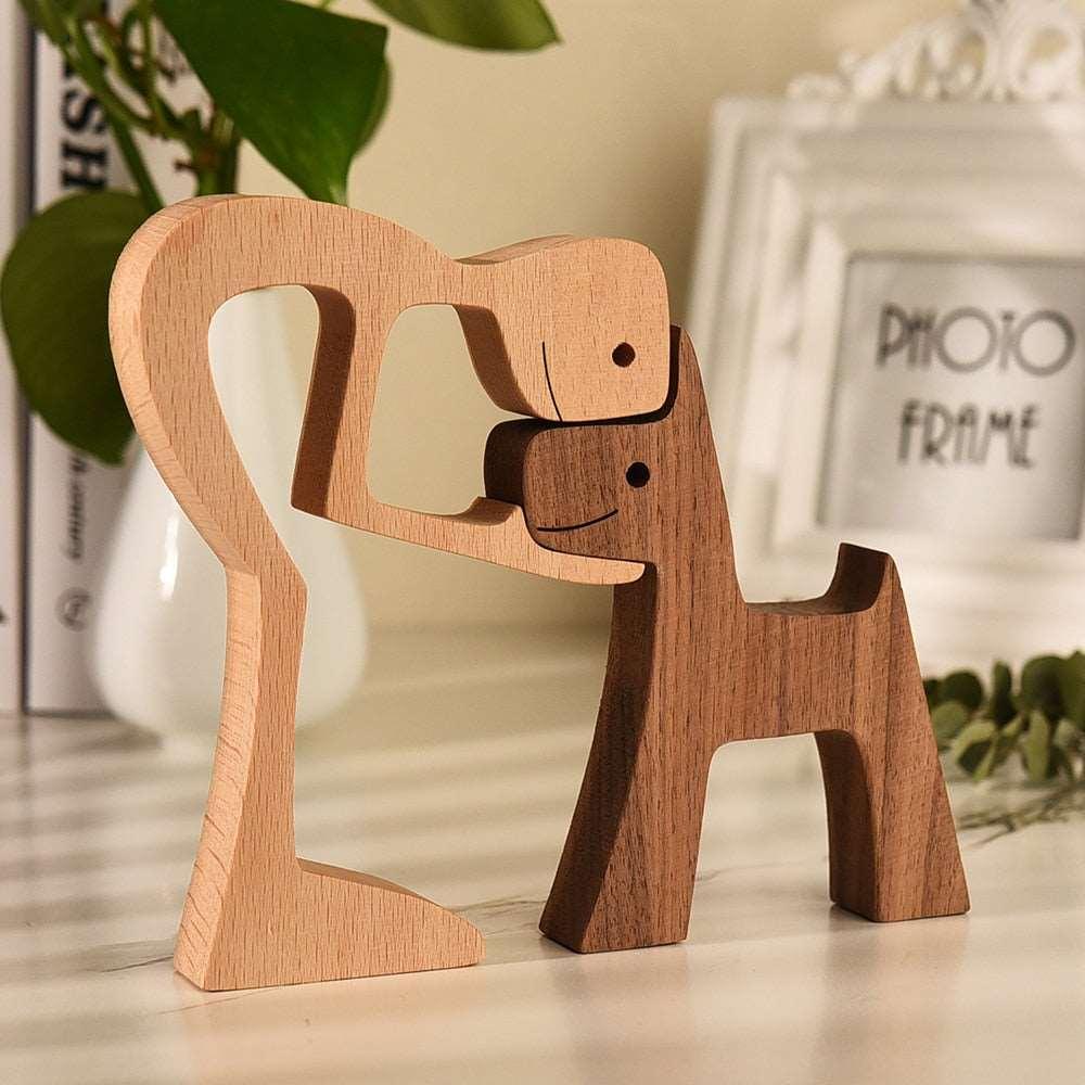 Wood Craft Figurine, Desktop Ornament Decoration Gift - Alartis