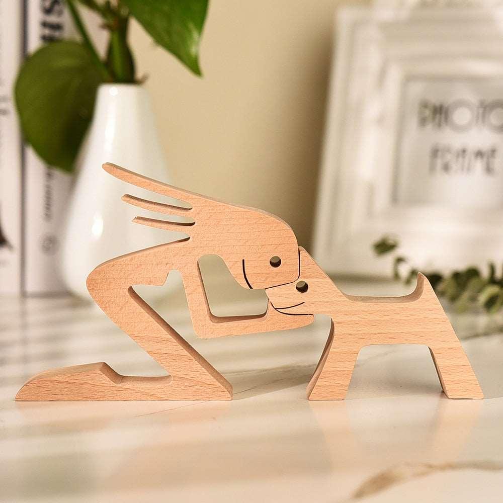 Wood Craft Figurine, Desktop Ornament Decoration Gift - Alartis