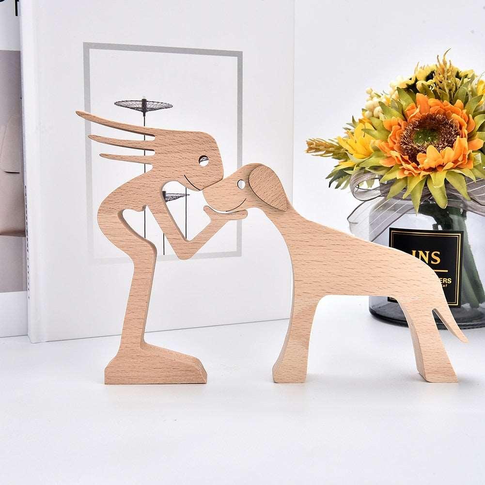 Wood Craft Figurine, Desktop Ornament Decoration Gift - Alartis