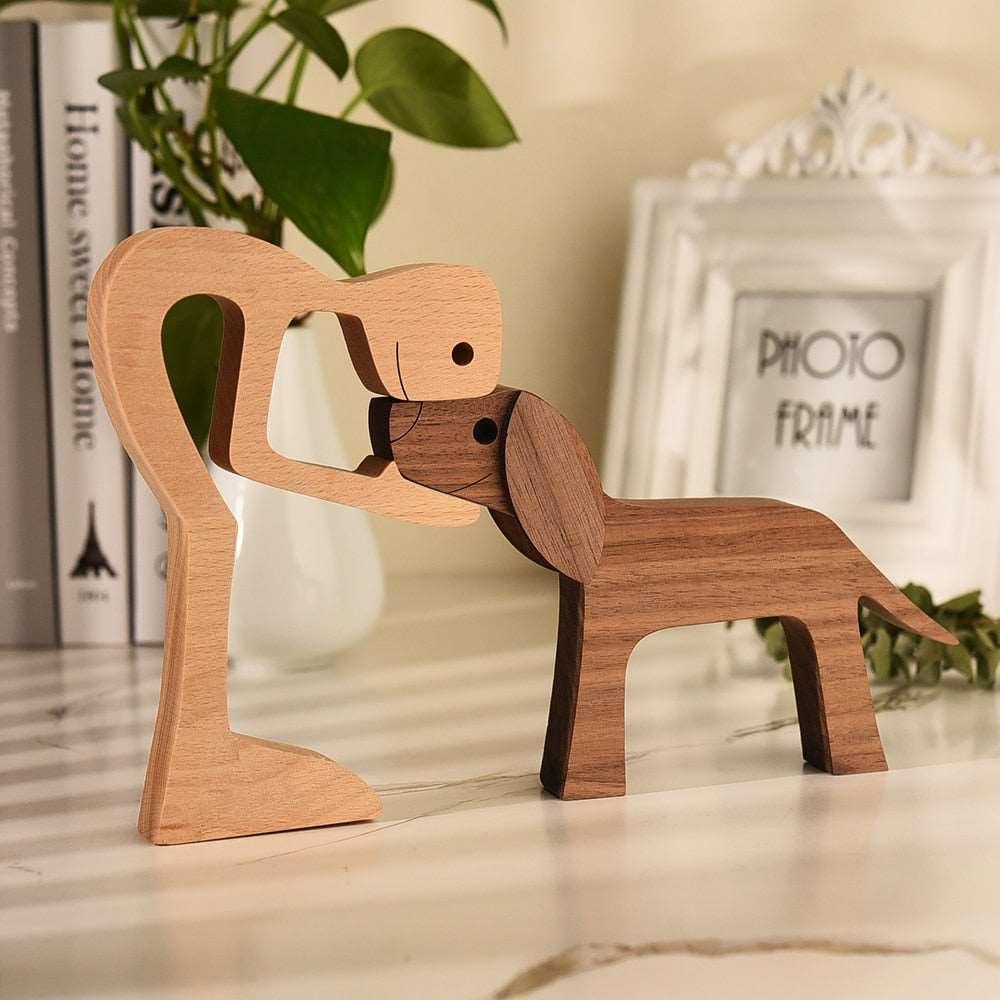 Wood Craft Figurine, Desktop Ornament Decoration Gift - Alartis