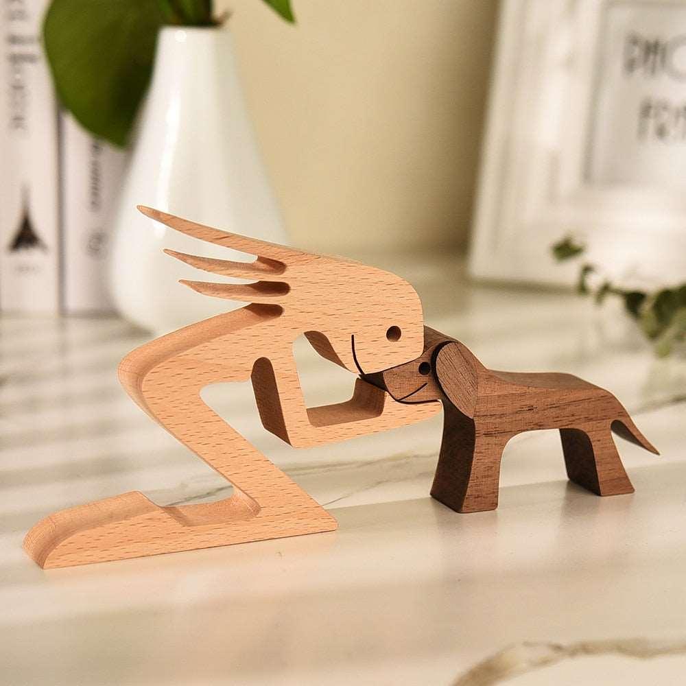 Wood Craft Figurine, Desktop Ornament Decoration Gift - Alartis